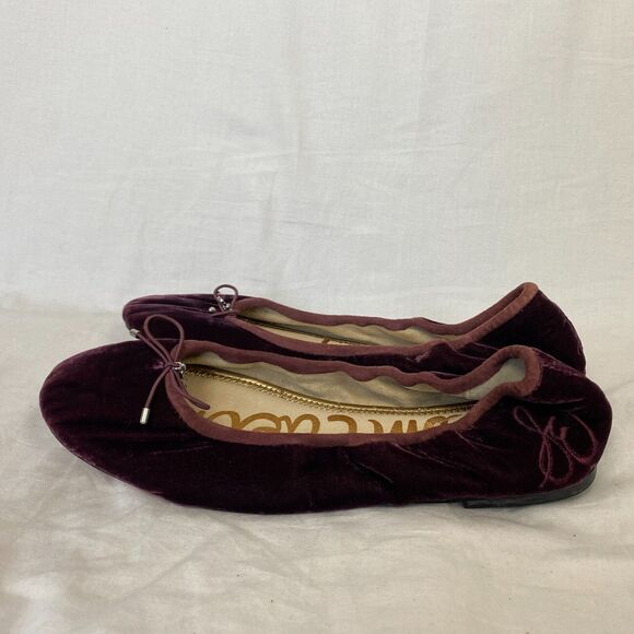 Sam Edelman Burgundy Velvet Flats - Picture 8 of 9